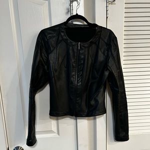 Guess leather slit jacket size L